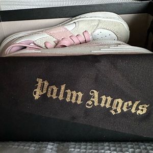 Pink and White Platform Palm Angel Sneakerd